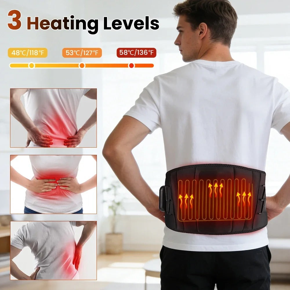 HEATCORE™ - Cordless Heated Vibration Belt for Lower Back Pain Relief & Lumbar Support
