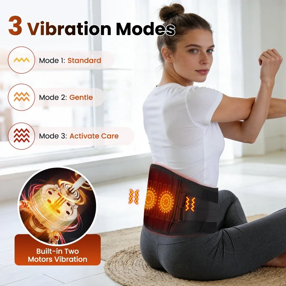 HEATCORE™ - Cordless Heated Vibration Belt for Lower Back Pain Relief & Lumbar Support