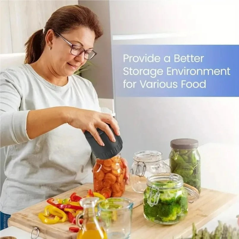 VACUPRESS™ -Cordless Electric Vacuum Sealer for Mason Jars & Fresh Food Storage