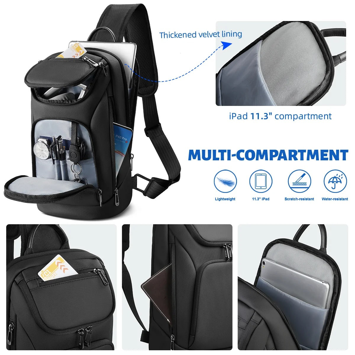 VAULTPACK™- Anti-Theft Crossbody Sling with USB Charging