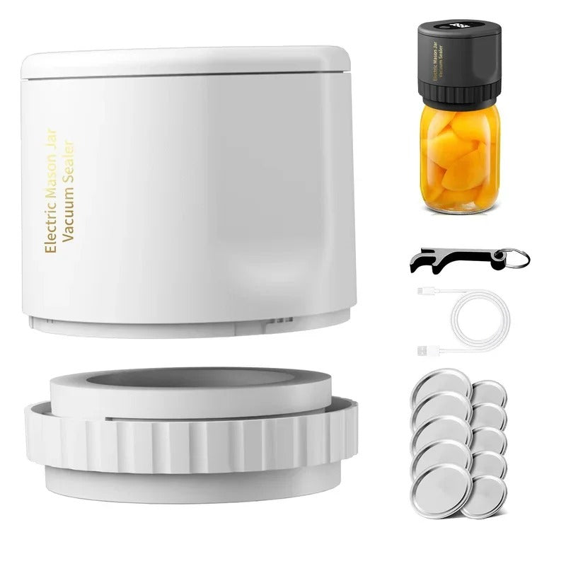 VACUPRESS™ -Cordless Electric Vacuum Sealer for Mason Jars & Fresh Food Storage