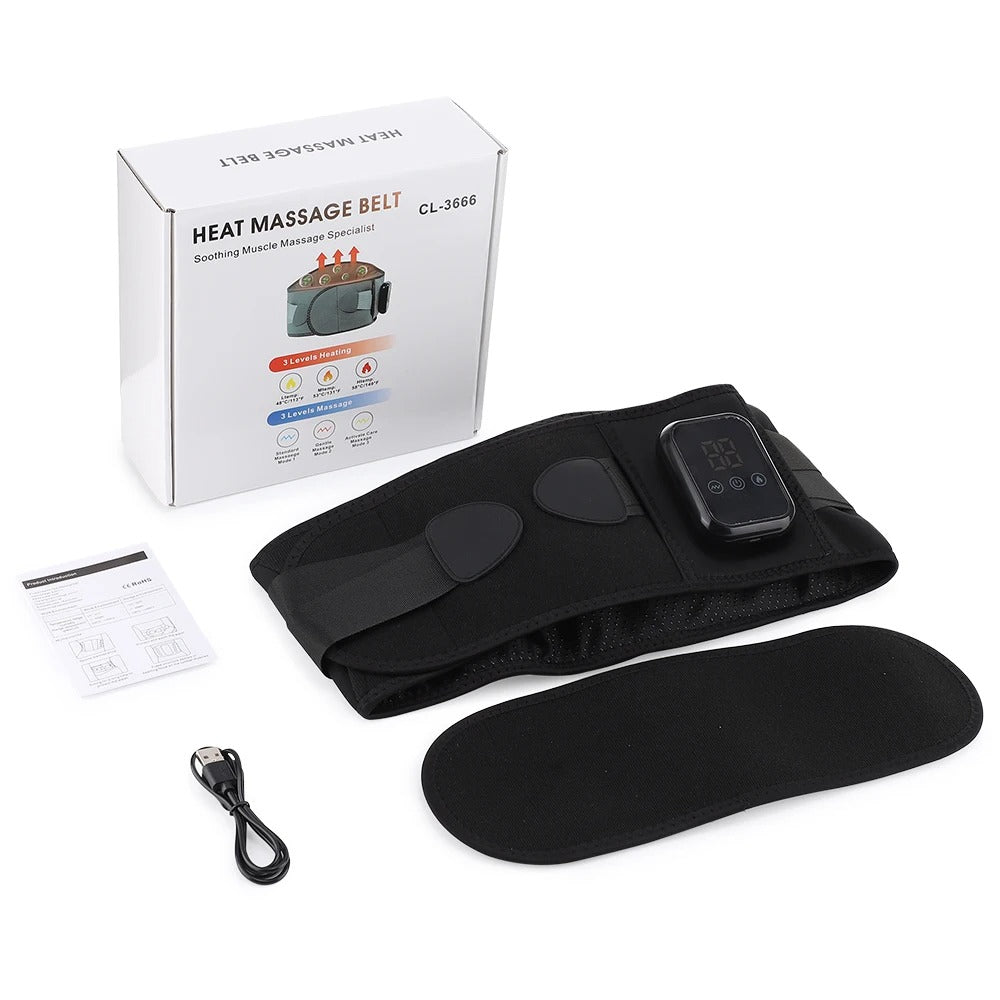 HEATCORE™ - Cordless Heated Vibration Belt for Lower Back Pain Relief & Lumbar Support